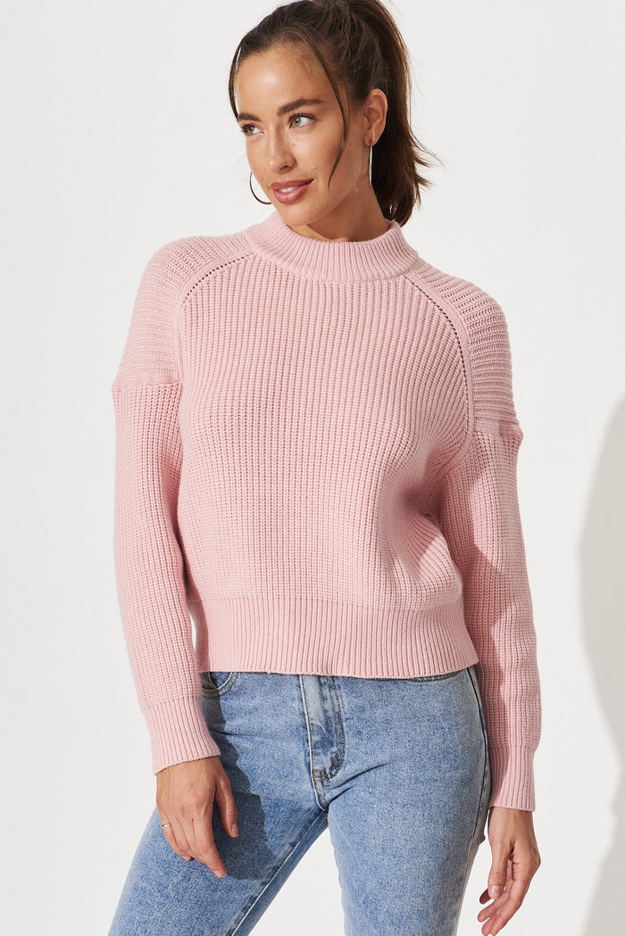 Mamizu Knit In Blush Wool Blend - front