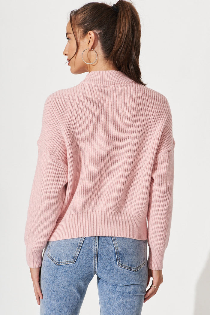 Mamizu Knit In Blush Wool Blend - back