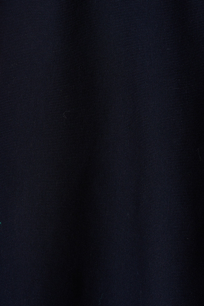 Bensaidy Midi Knit Dress In Navy - fabric