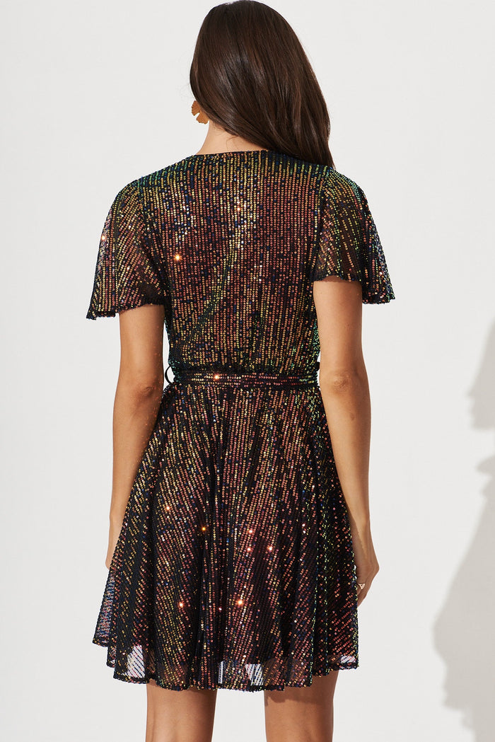 Amoretto Dress In Multi Sequin - St Frock (Dev)
