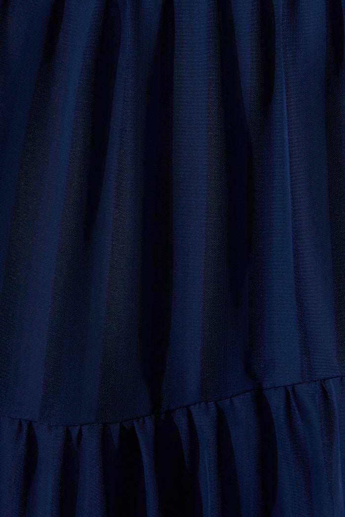 Modical Midi Dress In Navy Chiffon - fabric