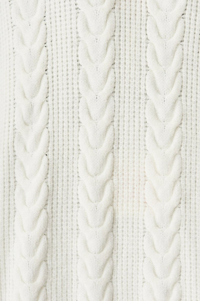 Cebu Knit Cardigan In Cream Wool Blend - St Frock (Dev)