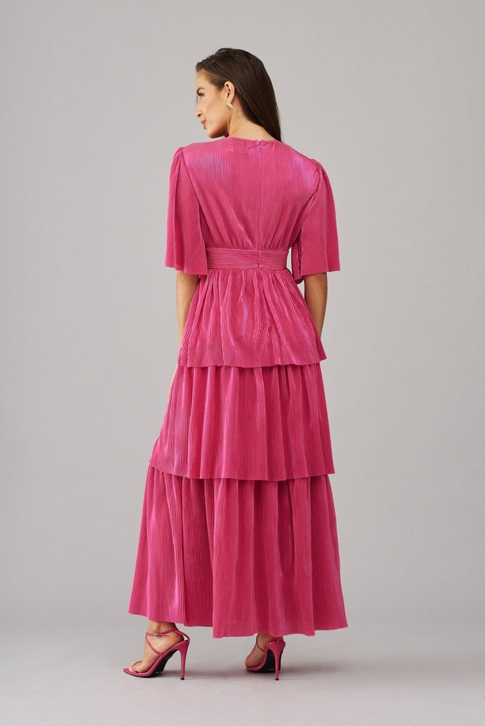Carnation Maxi Dress In Pink Lurex - St Frock (Dev)