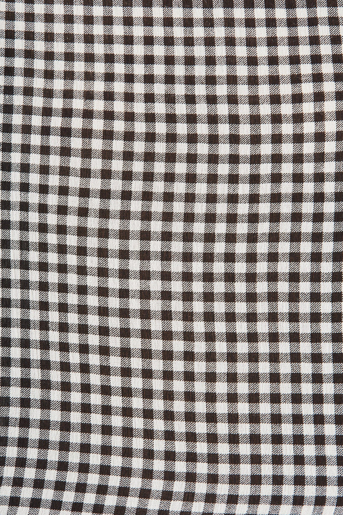 Karmen Smock Dress In Black And White Gingham - Fabric