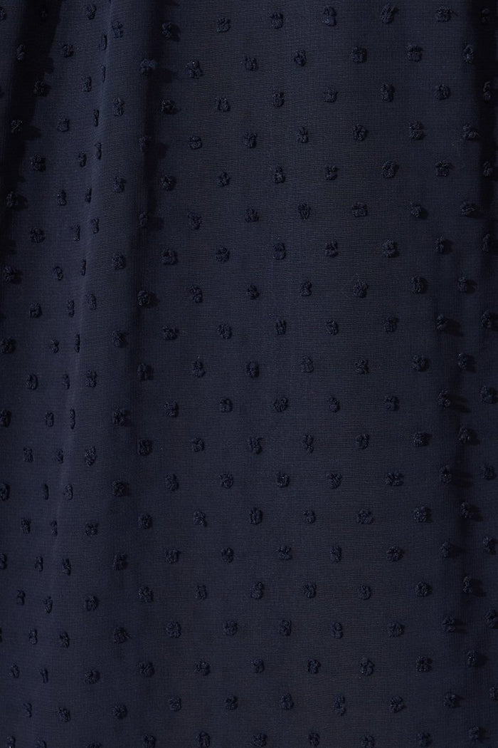 Carerra Dress In Navy Swiss Dot Chiffon - St Frock (Dev)
