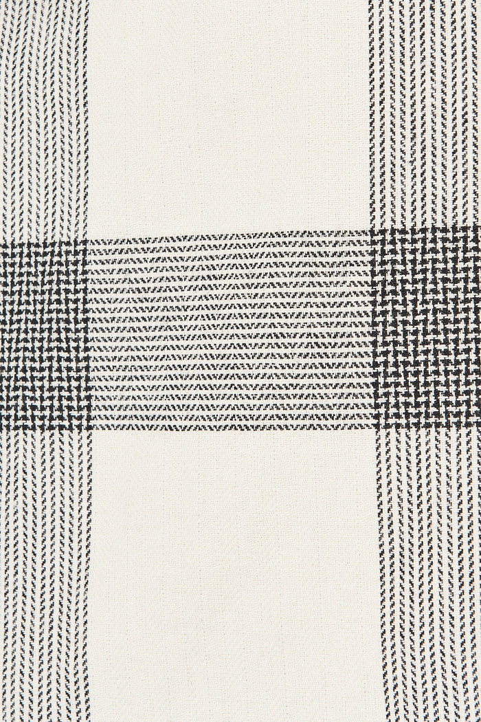 Miley Blazer In Cream With Black Check - Fabric