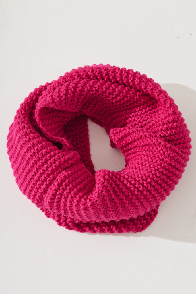 August + Delilah Carlene Knit Snood In Fuschia - St Frock (Dev)