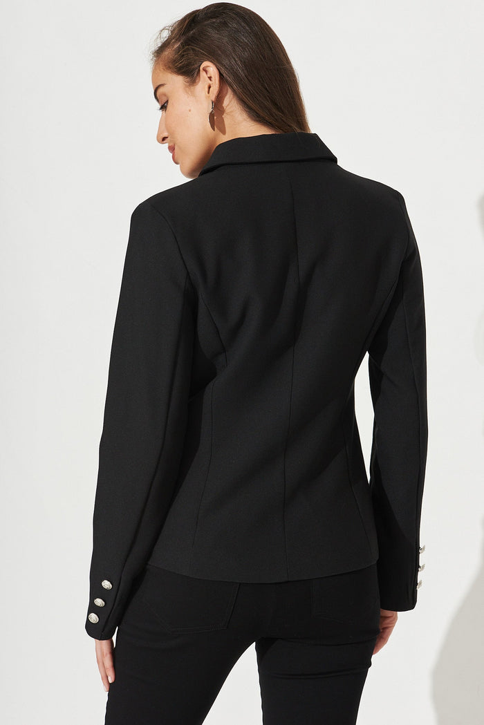 Nataly Blazer In Black - Back