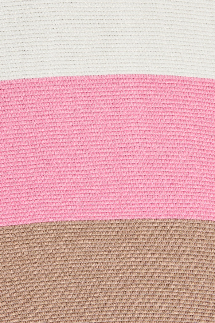 Mallorca Colourblock Knit In Pink Multi - Fabric