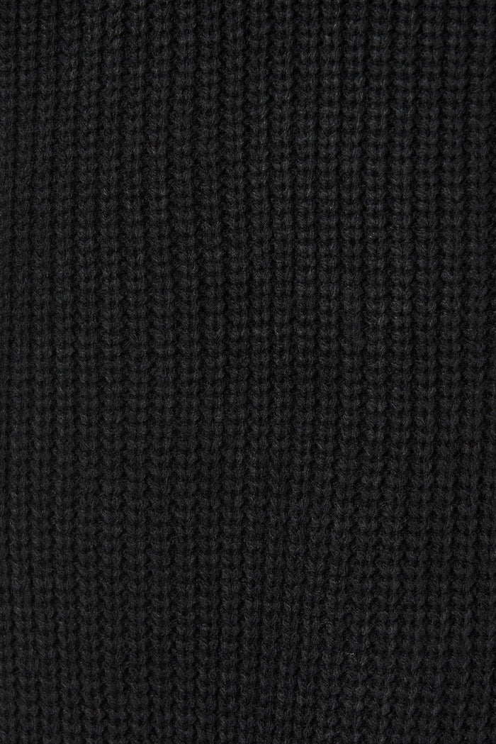 Viola Zip Athleisure Knit Dress in Black - Fabric