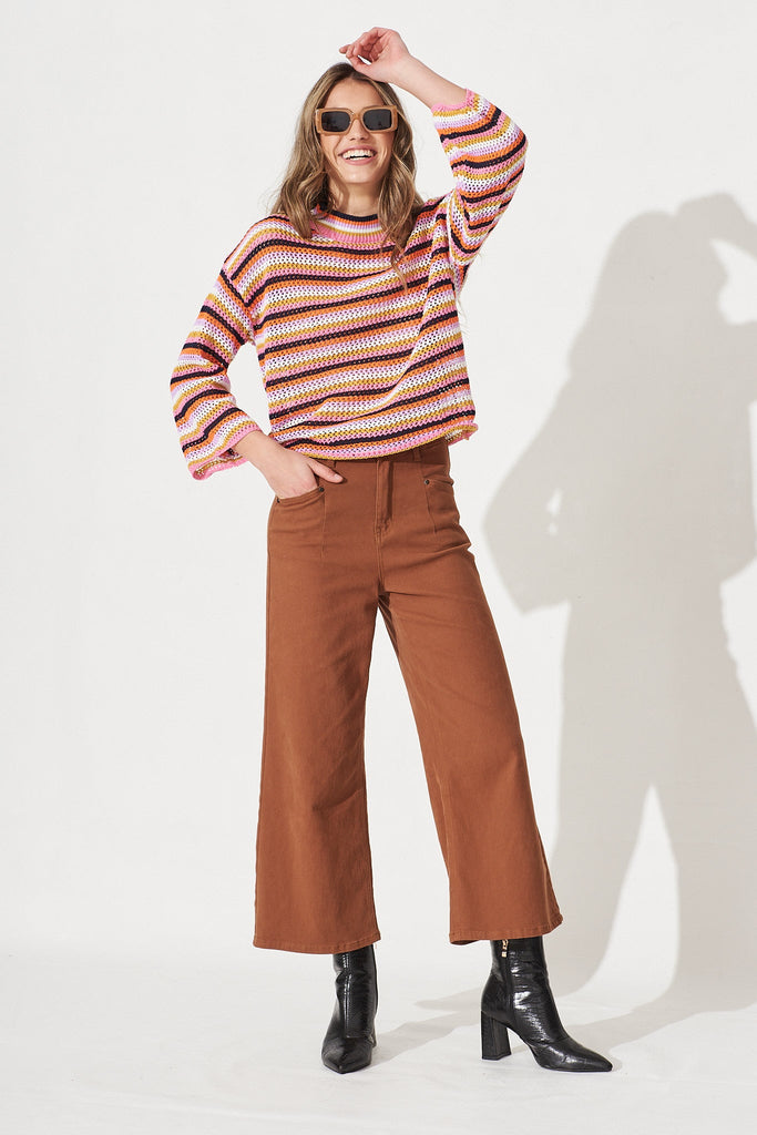 Raelee Knit In Multi Stripe - Full Length
