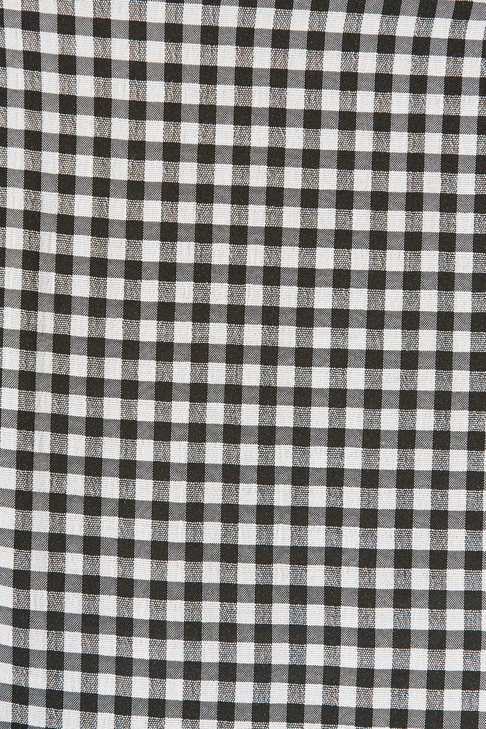 Kehlana Tiered Midi Dress In Black Multi Gingham - Fabric