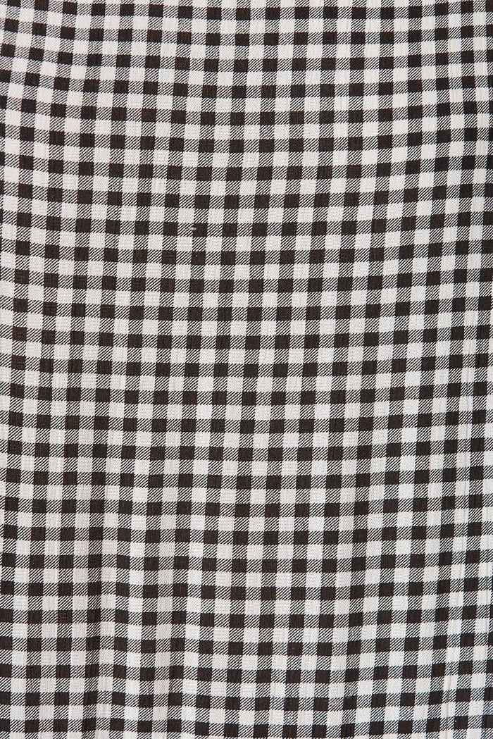 Karmen Smock Dress In Black And White Gingham - Fabric