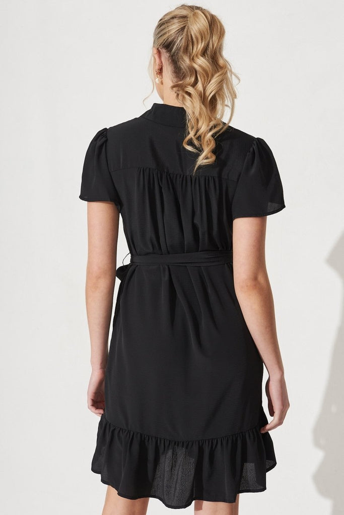 Charlotte Shirt Dress In Black - St Frock (Dev)