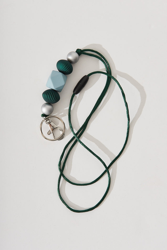 August + Delilah Sutton Lanyard Necklace In Teal - Full Length