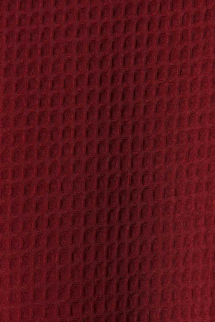 Elizabeth Dress In Textured Wine - Fabric
