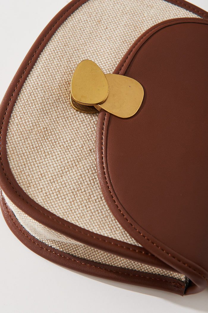 August + Delilah Corinna Sling Bag In Brown - Detail