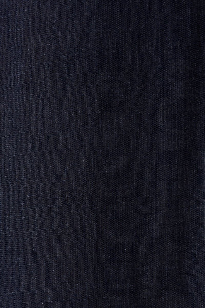 Caracelle Smock Dress In Navy Linen Blend - St Frock (Dev)
