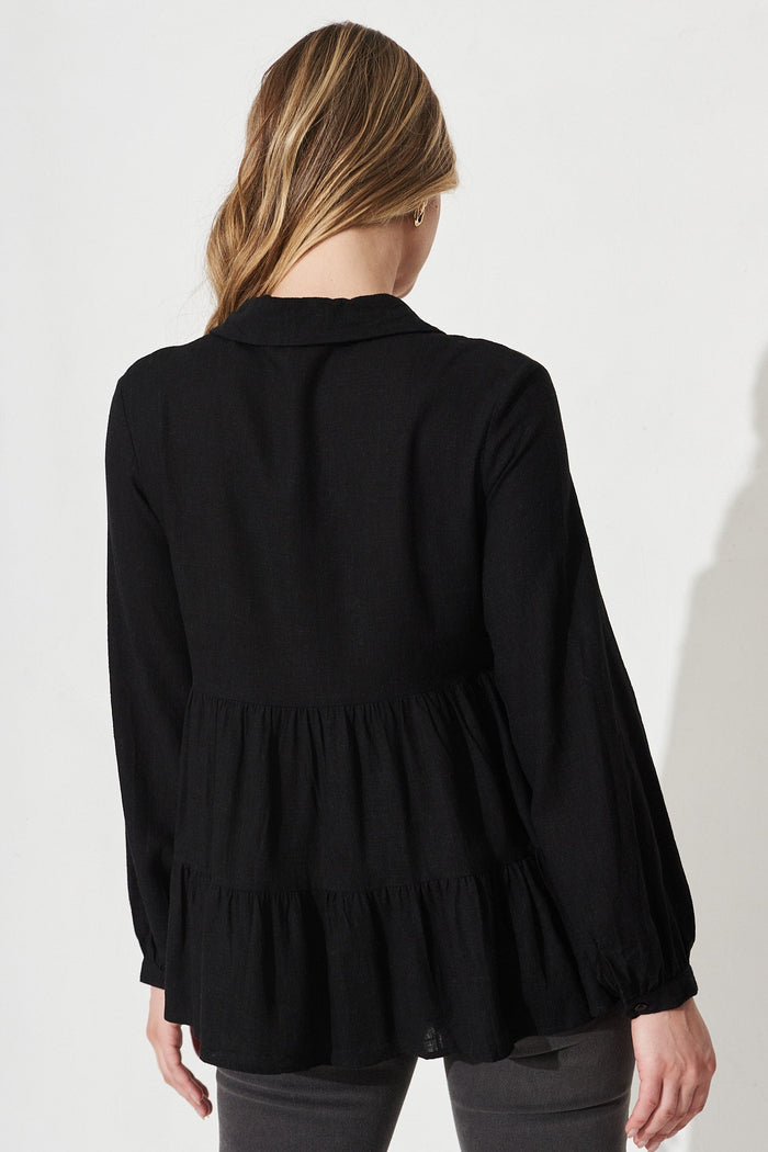 Agnes Shirt In Black - Back