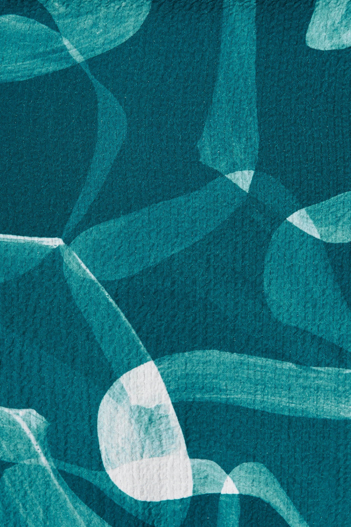 Jovanka Midi Dress In Teal Print - Fabric