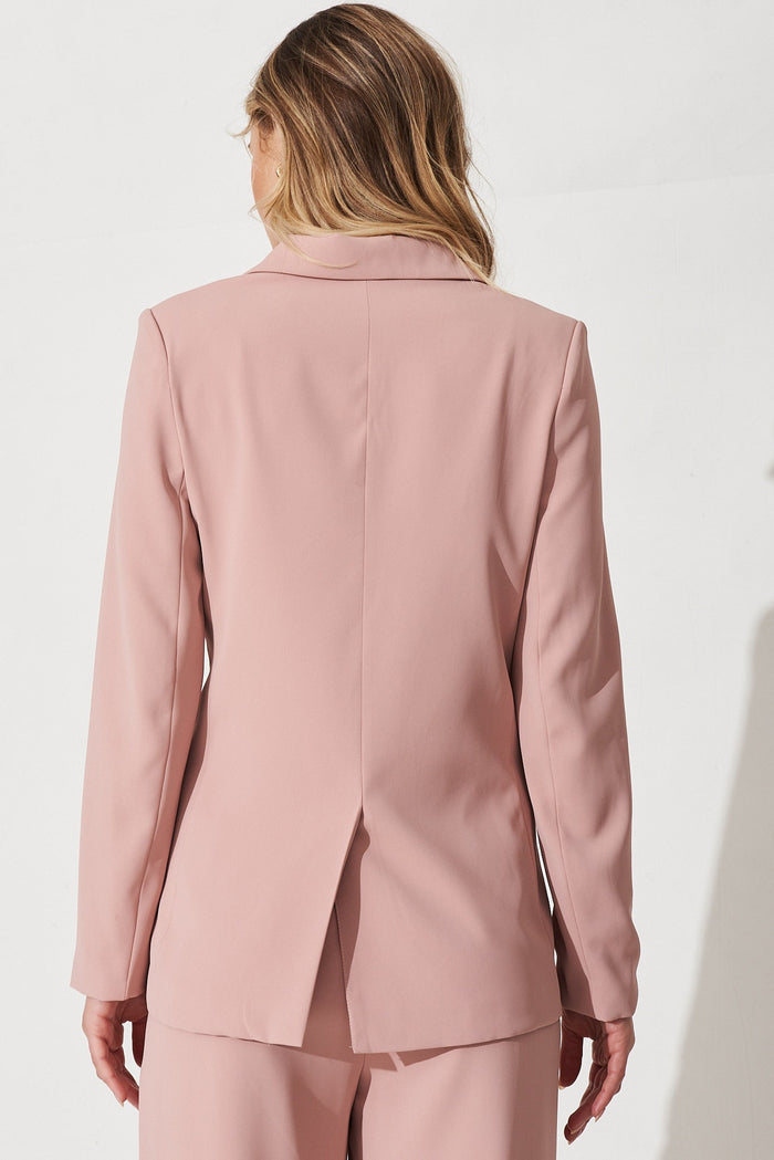 Elora Blazer in Blush - Back