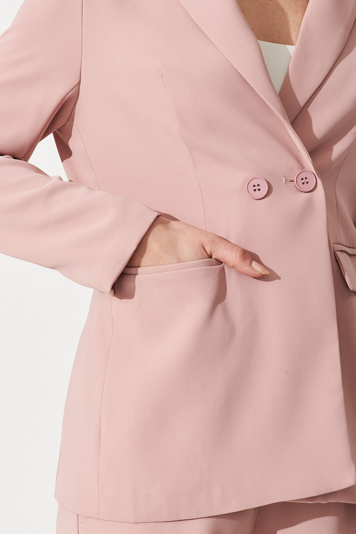 Elora Blazer in Blush - Detail
