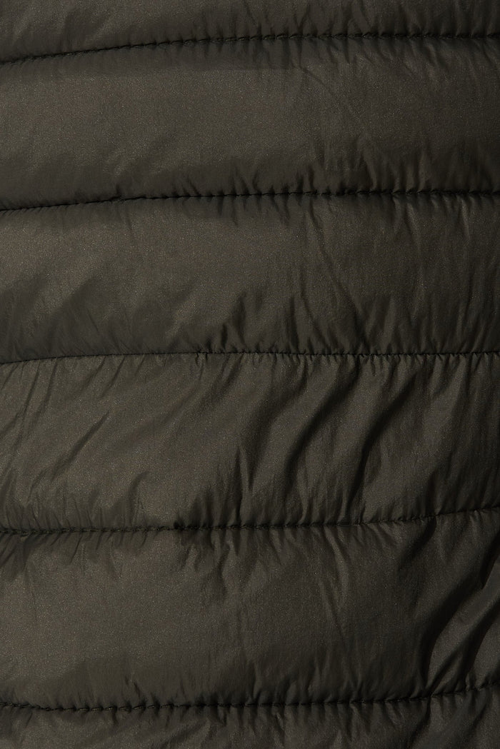 Alaska Puffer Jacket In Khaki - Fabric