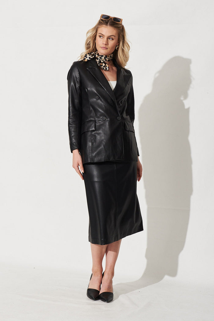 Danny Blazer In Black Leatherette - Full Length