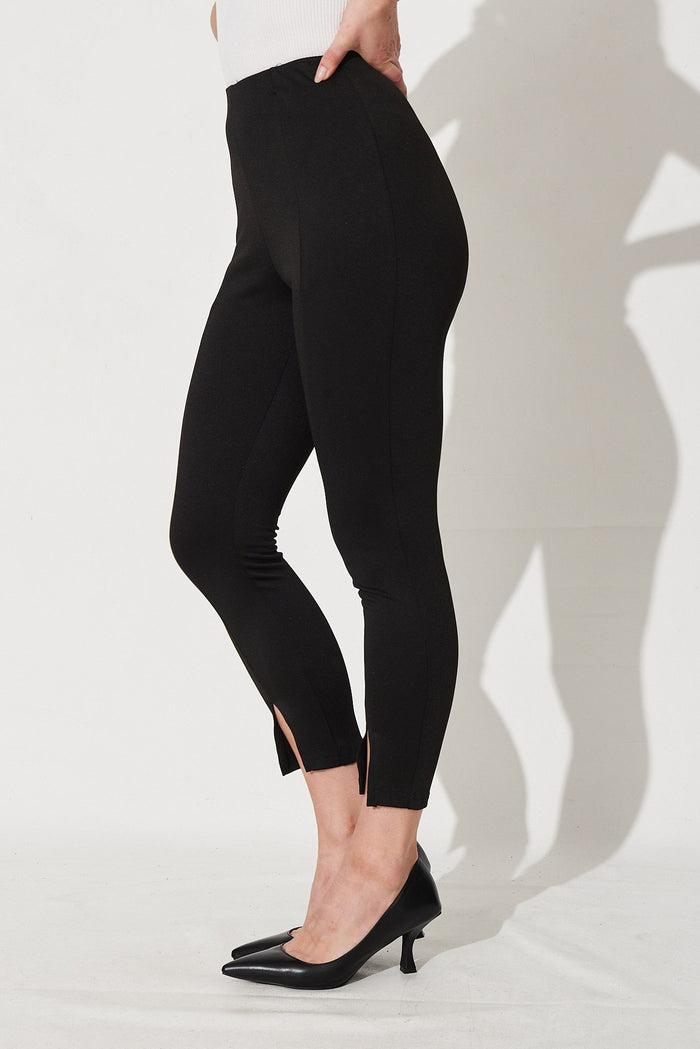 Sammy Stretch Pant In Black - Side