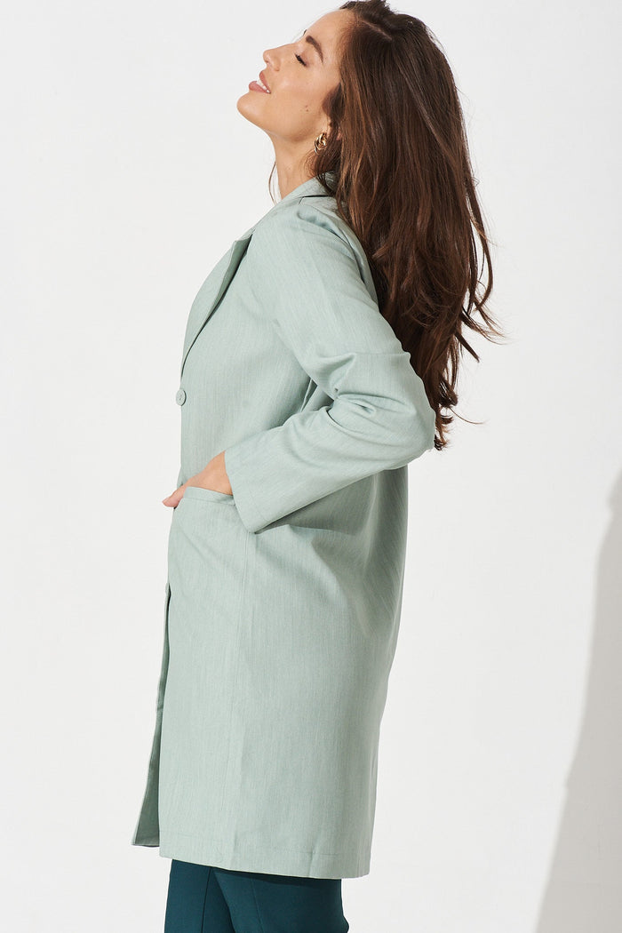Alicia Blazer In Sage - Side