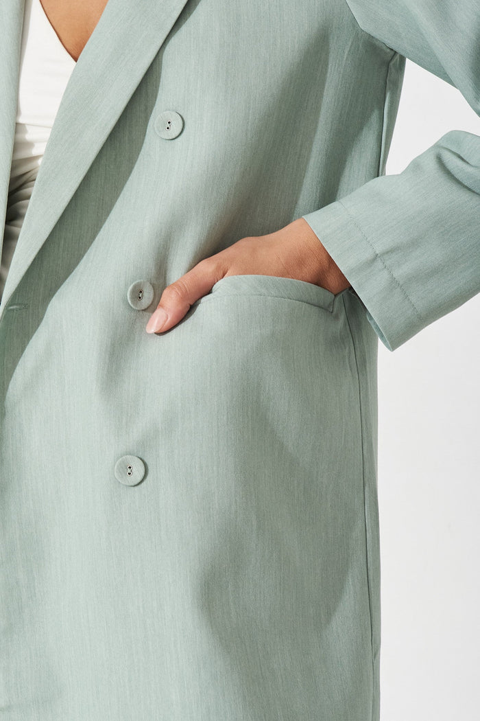 Alicia Blazer In Sage - Detail