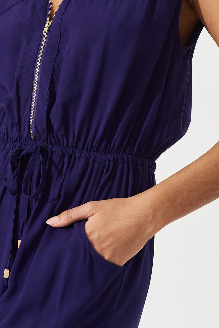 Shire Dress in Navy - Detail