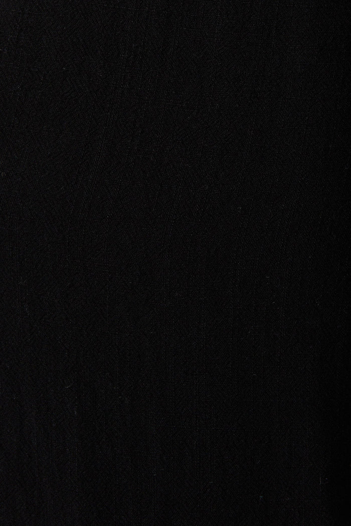 Teselar Pants in Black Linen Blend - Fabric