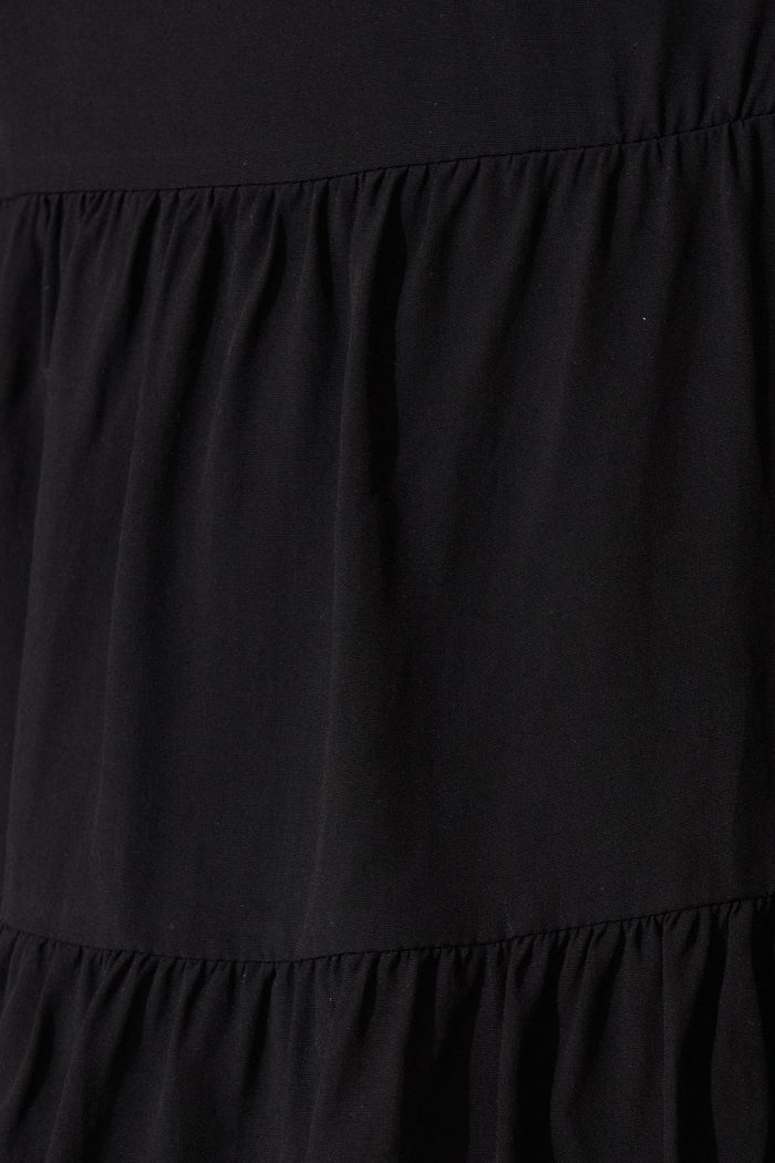 Brigitte Top In Black - St Frock (Dev)