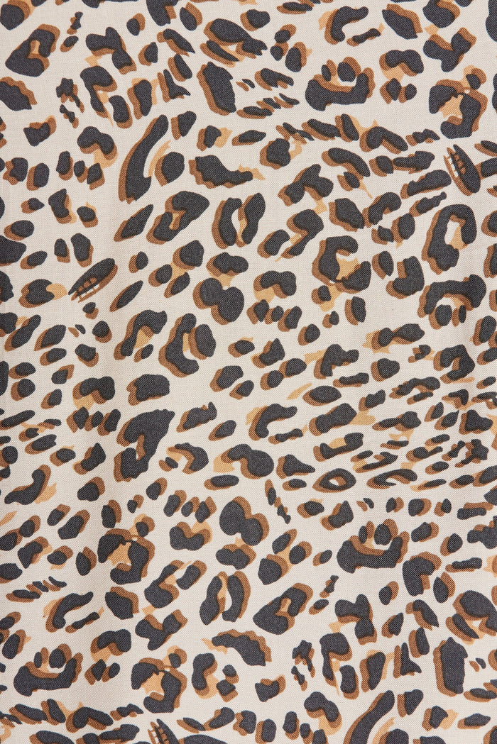 Elxi Maxi Dress in Brown Leopard Print - Fabric