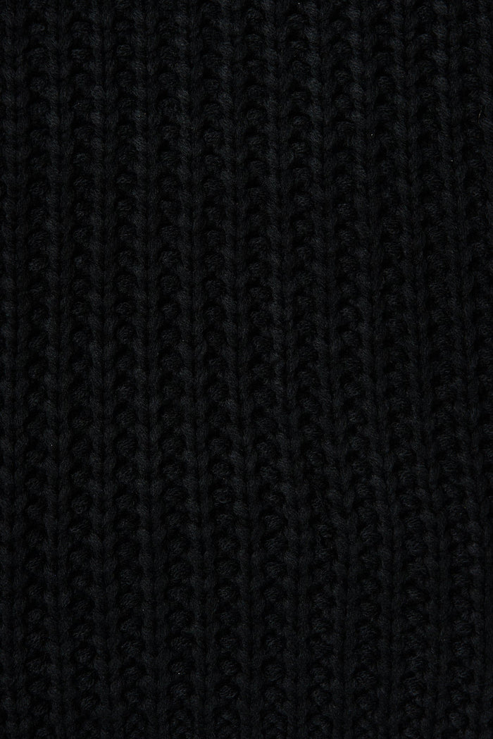 Evelyna Knit Vest In Black - Fabric