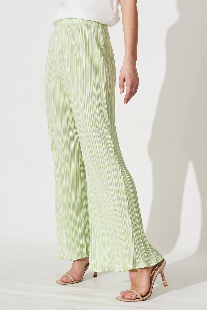 Harmony Pants In Mint Plisse - Side