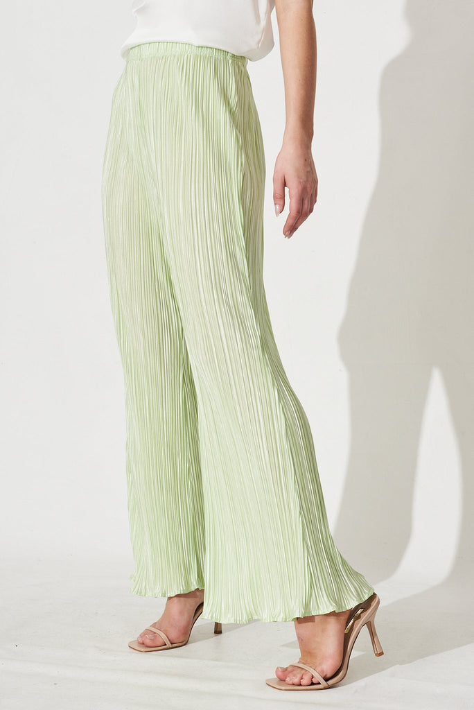 Harmony Pants In Mint Plisse - Side
