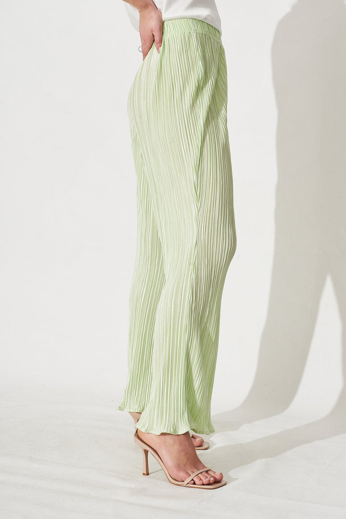Harmony Pants In Mint Plisse - Side