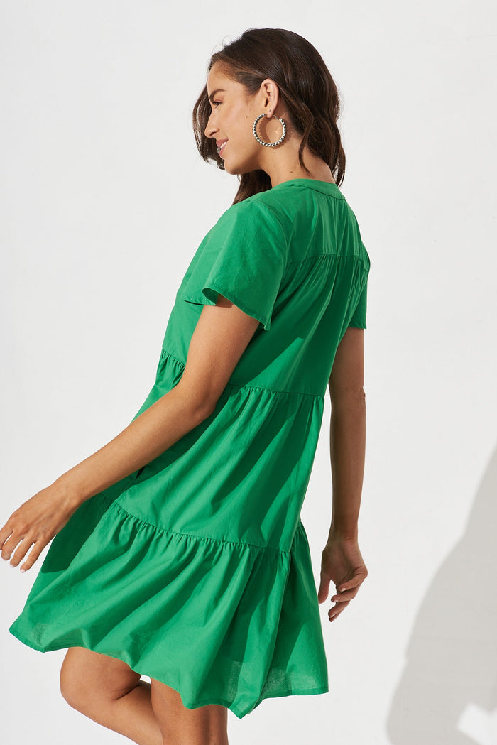 Shazza Shirt Dress in Green - side