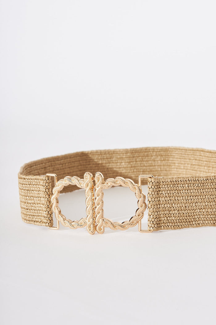 August + Delilah Cheryl Belt In Brown Stretch - detail