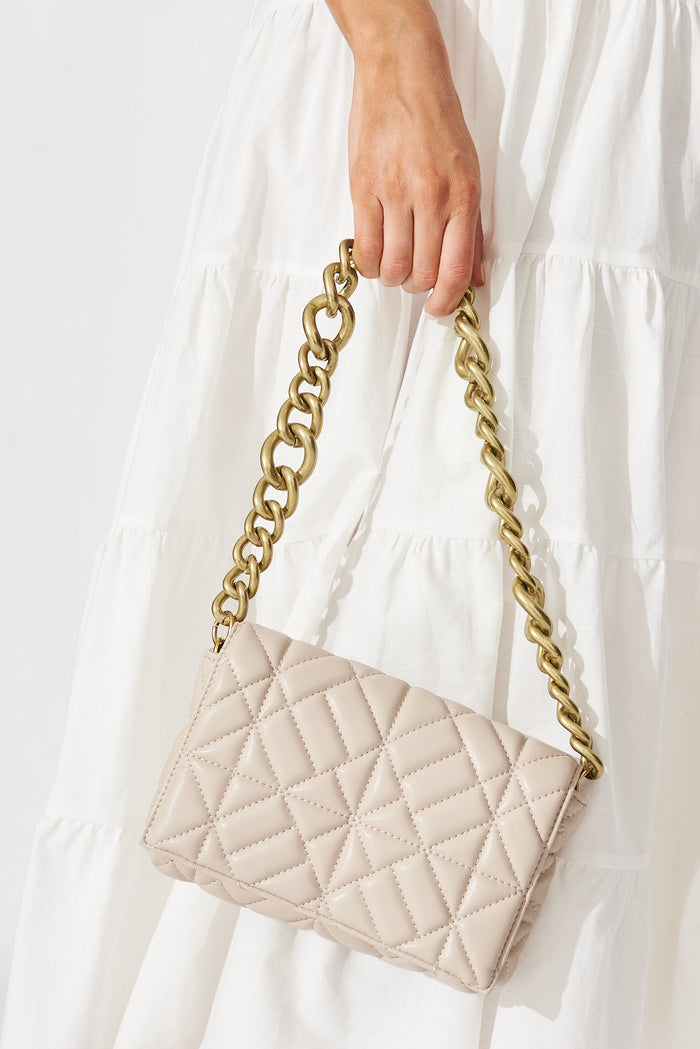 August + Delilah Cascade Shoulder Bag In Beige - St Frock (Dev)