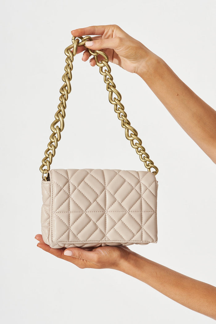 August + Delilah Cascade Shoulder Bag In Beige - St Frock (Dev)