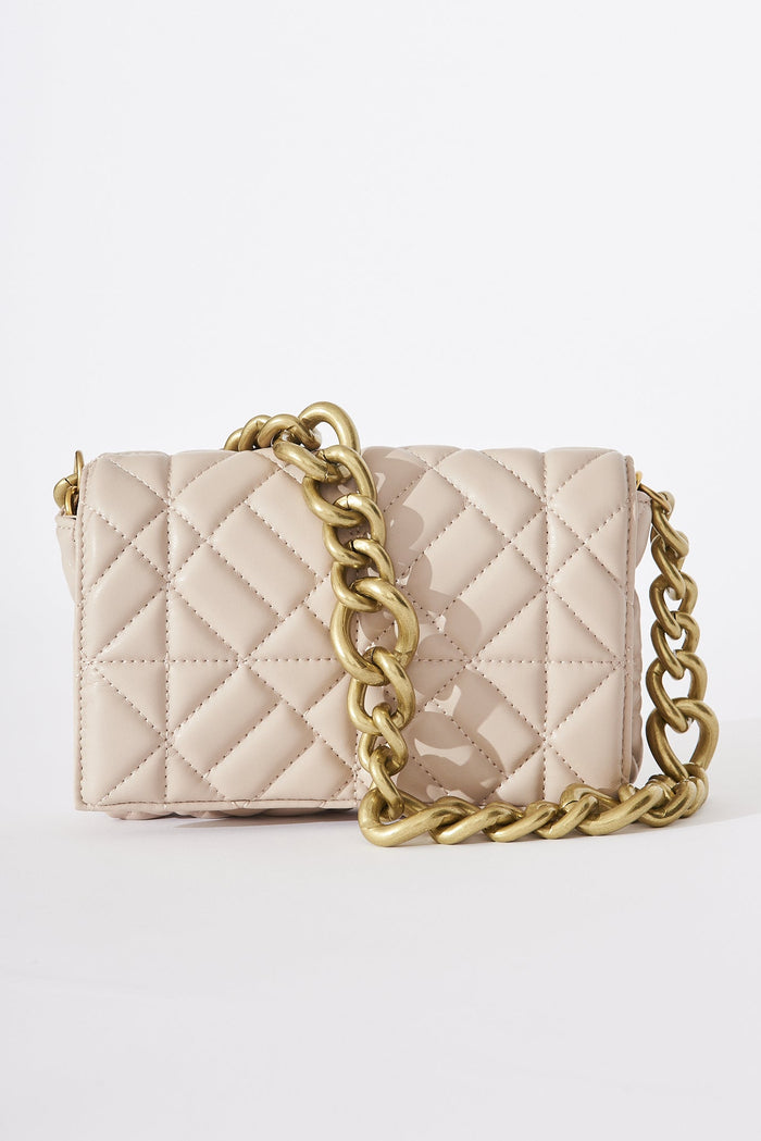 August + Delilah Cascade Shoulder Bag In Beige - St Frock (Dev)