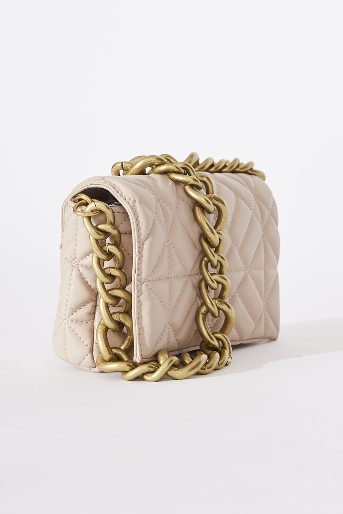 August + Delilah Cascade Shoulder Bag In Beige - St Frock (Dev)
