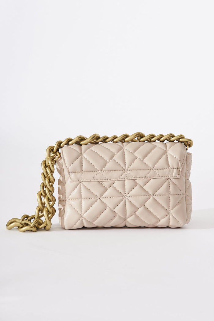 August + Delilah Cascade Shoulder Bag In Beige - St Frock (Dev)