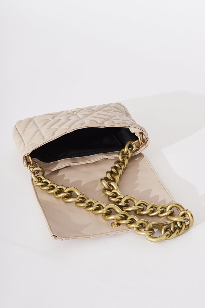 August + Delilah Cascade Shoulder Bag In Beige - St Frock (Dev)