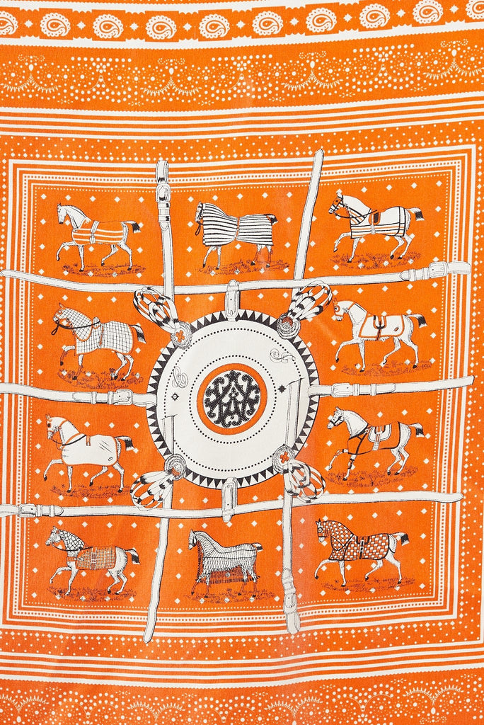 August + Delilah Megan Scarf In Orange Silk - St Frock (Dev)