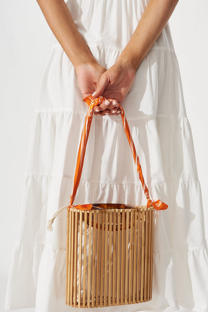 August + Delilah Megan Scarf In Orange Silk - St Frock (Dev)