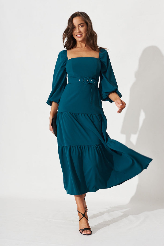 Arie Maxi Dress In Teal - St Frock (Dev)